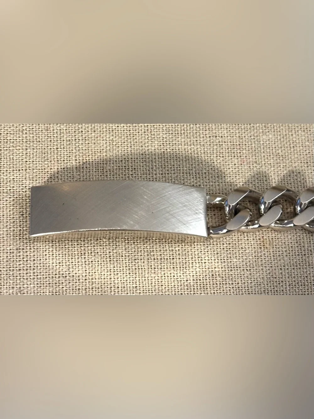 Men's Vintage Speidel Silver-Tone ID Bracelet.